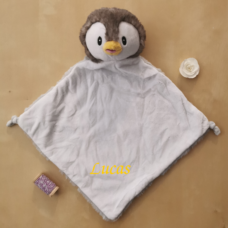 Cubbies maxi pingouin blanc gris 40 cm 